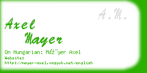 axel mayer business card